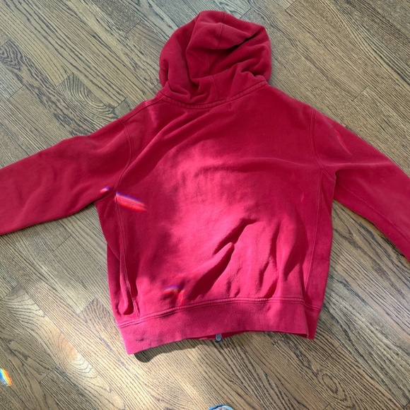 Large Men’s Red Ralph Lauren Polo Zip Up Sweater with Hoodie - Picture 2 of 6